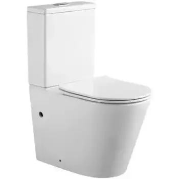Унитаз компакт безободковый «Акватек» Вега AQ2904-00 белый с сиденьем дюропласт с микролифтом белое