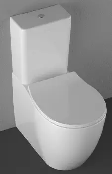 Унитаз компакт безободковый «Allen Brau» Fantasy 4.11009.20/4.11005.20/4.11010.20 белый с сиденьем дюропласт с микролифтом белое