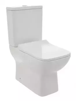 Унитаз компакт безободковый «AQUAme» AQM1004-1102 белый с сиденьем дюропласт с микролифтом белое