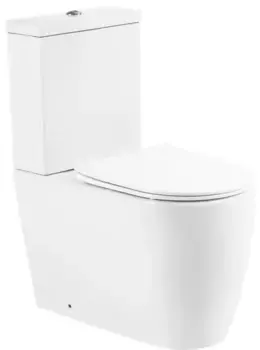 Унитаз компакт безободковый «Belbagno» Marino BB105CPR-BB105T белый (BB070SC) с сиденьем дюропласт с микролифтом