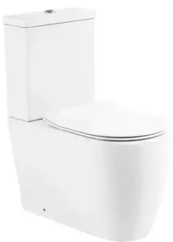 Унитаз компакт безободковый «Belbagno» Marino BB105CPR-BB105T белый (BB2034SC) с сиденьем дюропласт с микролифтом