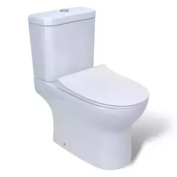 Унитаз компакт безободковый «Belbagno» Steam белый с сиденьем дюропласт с микролифтом белое