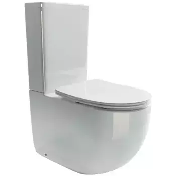 Унитаз компакт безободковый «Ceramica Nova» Metropol CN4001-B/CN4001-T белый с сиденьем дюропласт с микролифтом белое