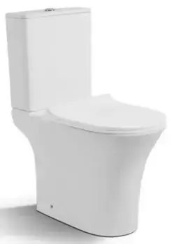 Унитаз компакт безободковый «Cerutti» Bernina 1217A белый с сиденьем дюропласт с микролифтом белое