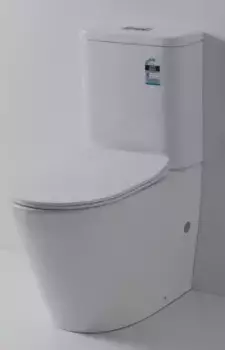 Унитаз компакт безободковый «Esbano» Alagon белый с сиденьем дюропласт с микролифтом белый