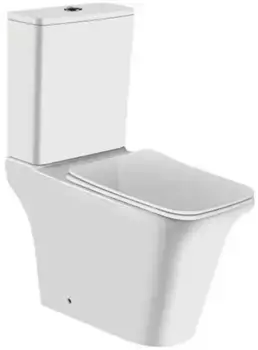 Унитаз компакт безободковый «Grossman» Galaxy GR-4470S белый с сиденьем ультратонкое дюропласт с микролифтом белое