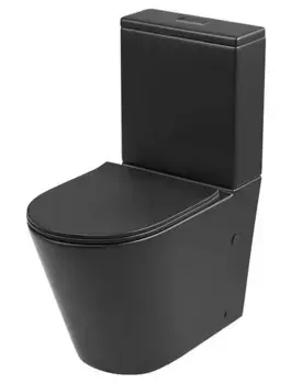 Унитаз компакт безободковый «Grossman» GR-4458BMS черный матовый с сиденьем ультратонкое дюропласт с микролифтом чёрное
