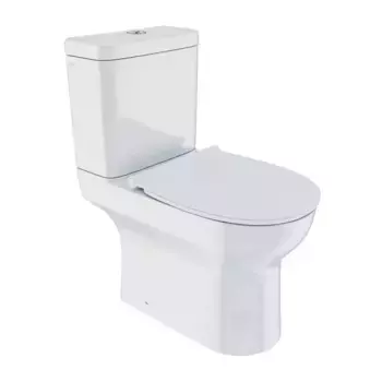 Унитаз компакт безободковый «Iddis» Drum DRU2DSEi24 белый с сиденьем дюропласт с микролифтом белое