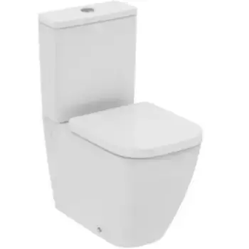 Унитаз компакт безободковый «Ideal Standard» i.life S T500001/T473501/T473701 белый с сиденьем дюропласт с микролифтом белое
