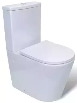 Унитаз компакт безободковый «Orans» WM-9908 белый с сиденьем дюропласт с микролифтом белое