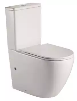 Унитаз компакт безободковый «Point» Сатурн PN42901 белый с сиденьем дюропласт с микролифтом белое