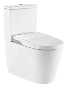 Унитаз компакт безободковый «Roca» Inspira In-Wash rimless 80306L001 белый с сиденьем дюропласт с микролифтом белое