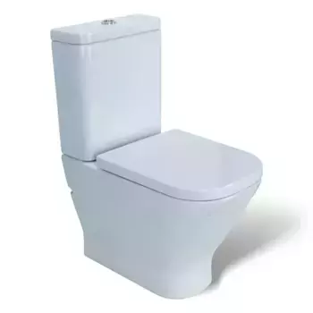 Унитаз компакт безободковый «Roca» The Gap 734273700H/341730000 (7801732004) белый с сиденьем дюропласт с микролифтом белое