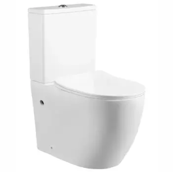 Унитаз компакт безободковый «Urbatec» Cox BTW URB788381F белый глянец с сиденьем дюропласт с микролифтом