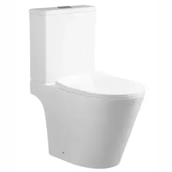Унитаз компакт безободковый «Urbatec» Nove URB098380BF белый глянец с сиденьем дюропласт с микролифтом