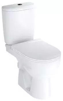 Унитаз компакт «Kirovit» Галант белый с сиденьем дюропласт с микролифтом белое