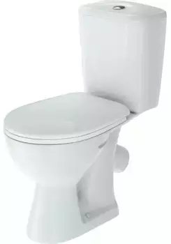 Унитаз компакт «Rosa» Нео белый с сиденьем дюропласт с микролифтом белое