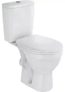 Унитаз компакт «Rosa» Рим белый с сиденьем дюропласт с микролифтом белое