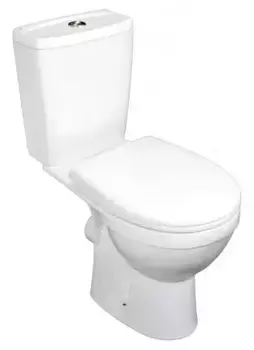 Унитаз компакт «Rosa» Рио белый с сиденьем полипропилен белый