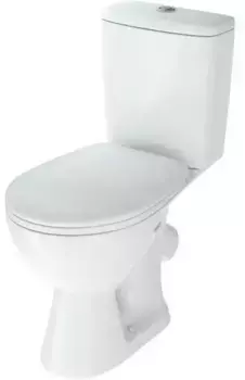 Унитаз компакт «Rosa» Стиль белый с сиденьем дюропласт с микролифтом белое