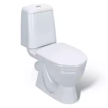 Унитаз компакт «Sanita» Идеал Эконом белый с сиденьем полипропилен белое