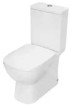 Унитаз компакт «Sanita Luxe» Quadro Slim WC.CC/Quadro/2-SlimDM/WHT.G/S1 белый с сиденьем дюропласт с микролифтом белое