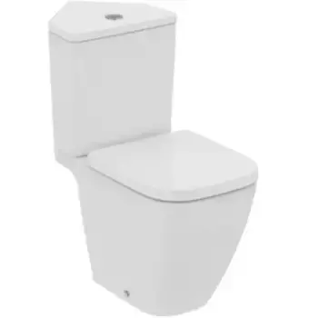 Унитаз компакт угловой безободковый «Ideal Standard» i.life S T459601/T520101/T473701 белый с сиденьем дюропласт с микролифтом белое