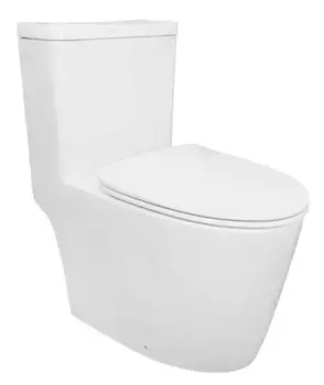 Унитаз моноблок безободковый «Creo Ceramique» One ON0101 белый с сиденьем дюропласт с микролифтом белое