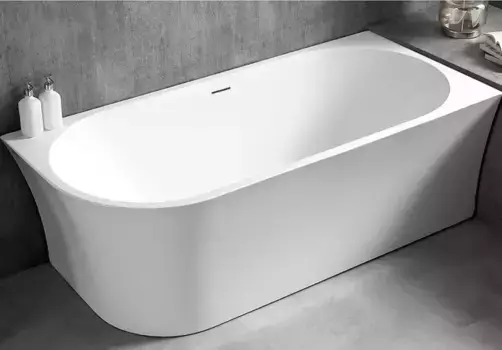 Ванна акриловая «Abber» AB9257-1.5 150/78 с каркасом с сифоном белая правая