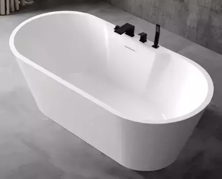 Ванна акриловая «Abber» AB9299-1.5 150/80 с каркасом с сифоном белая