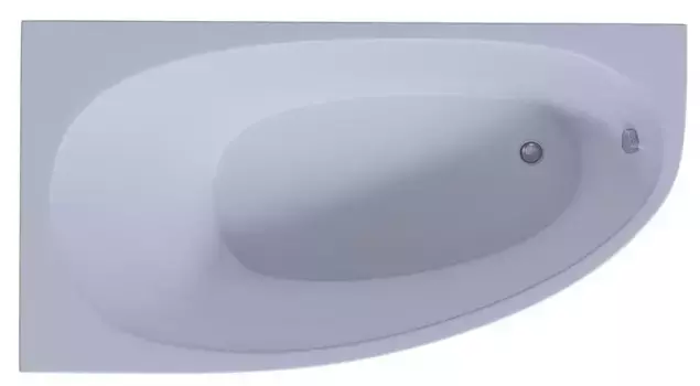 Ванна акриловая «Акватек» Дива 160/90 без опор без сифона белая левая