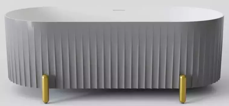 Ванна акриловая «Black & White» SB310 170/78 с ножками с сифоном белая глянцевая/серая матовая