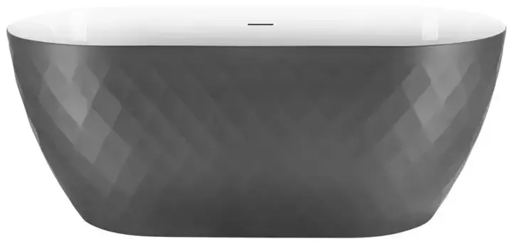 Ванна акриловая «Black & White» SB320 170/78 с ножками с сифоном белая глянцевая/серая матовая