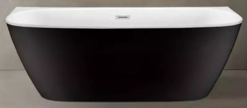 Ванна акриловая «Esbano» San Marino 170/80 с каркасом с сифоном белая/чёрная