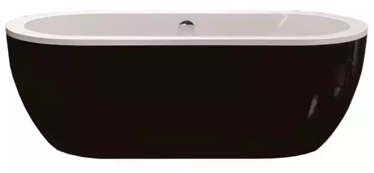 Ванна акриловая «Esbano» Tokyo 170/80 с ножками с сифоном белая/чёрная