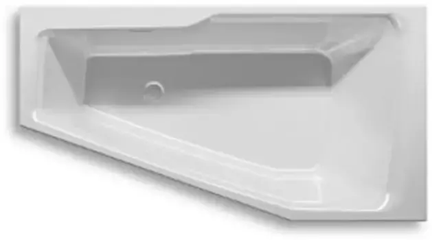 Ванна акриловая «Riho» Rething Space Fall 170/90 без опор перелив без сифона белая левая
