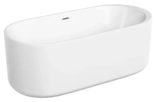 Ванна акриловая «Sancos» Fiori 170/80 с каркасом с сифоном белая