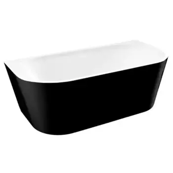 Ванна акриловая «Vincea» VBT-421-1700MB 170/80 с ножками с сифоном чёрная/белая