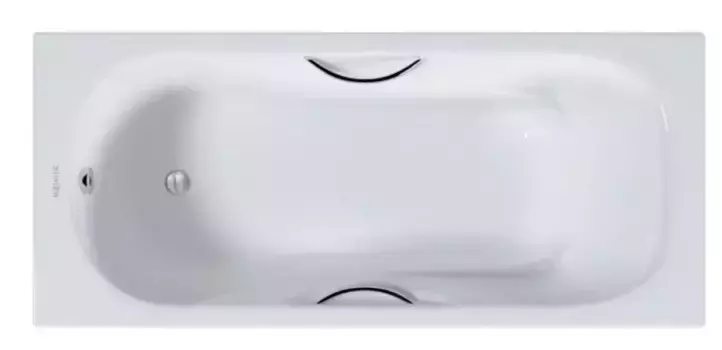 Ванна чугунная «Акватек» Гамма 150/75 с ножками без сифона с ручками белая