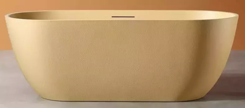 Ванна из искусственного камня «Abber» Frankfurt 170/75 AM9941MS с каркасом с сифоном песочная матовая
