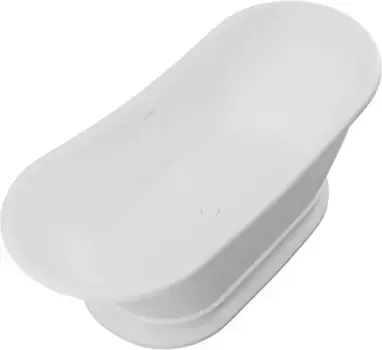 Ванна из искусственного камня «Allen Brau» Krion Classic Solid Stone 171/75 на подиуме с сифоном белая матовая