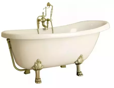 Ванна из искусственного камня «Фэма» Салерно 170/65 с ножками без сифона белая/бронза