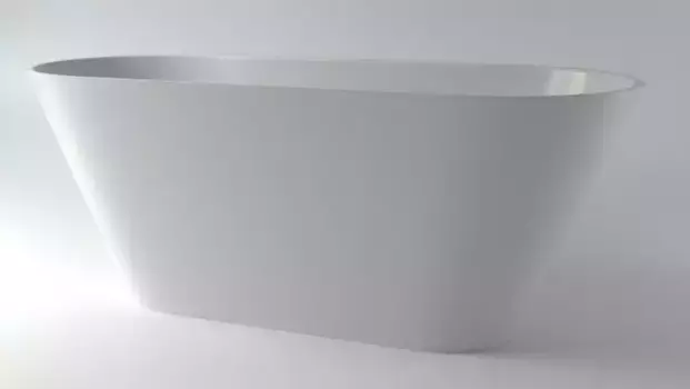 Ванна из искусственного камня «Holbi» Selena 161/68 с сифоном белая матовая