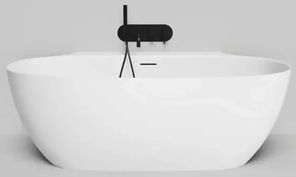 Ванна из искусственного камня «Salini» Alda Wall 170/90 S-stone с ножками с сифоном белая матовая