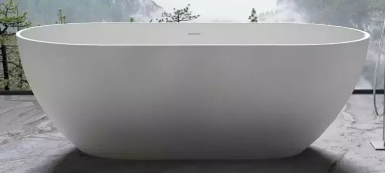 Ванна из искусственного камня «Vincea» VBT-4S04MW 170/80 с сифоном белая матовая