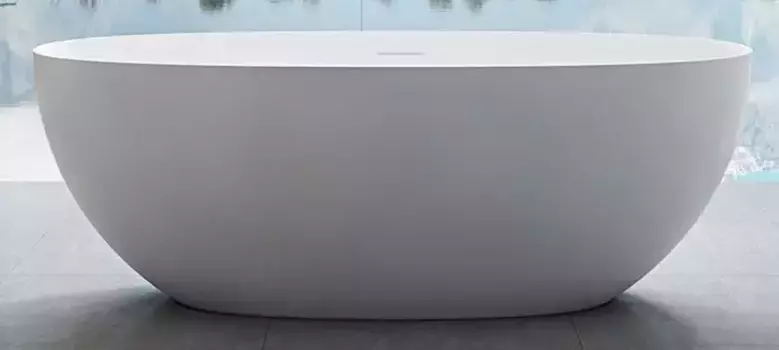 Ванна из искусственного камня «Vincea» VBT-6S01MW 170/75 с сифоном белая матовая