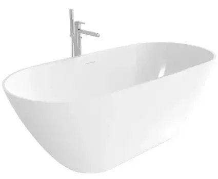 Ванна из искусственного камня «Whitecross» Coral X 170/77 с сифоном белая глянцевая