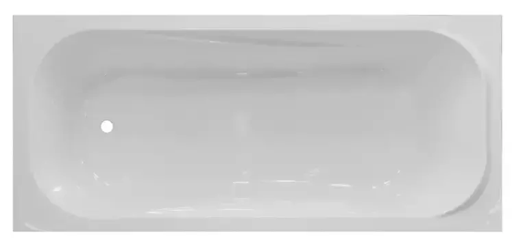 Ванна из литьевого мрамора «Эстет» Альфа 170/70 без опор без сифона белая