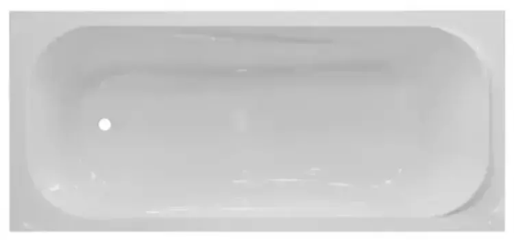 Ванна из литьевого мрамора «Эстет» Альфа 180/80 без опор без сифона белая