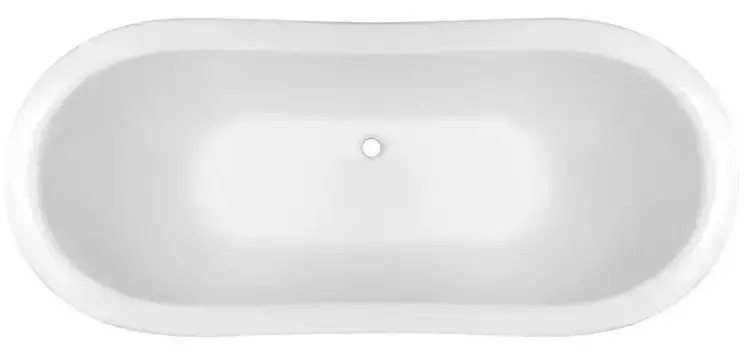 Ванна из литьевого мрамора «Эстет» Бостон 180/74 без опор без сифона белая